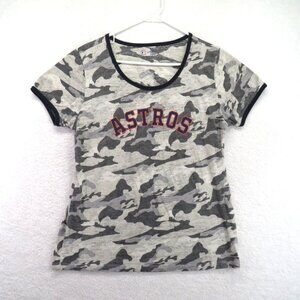 Houston Astros Shirt Womens XL Camo MLB Baseball Campus Lifestyle‎ Tee